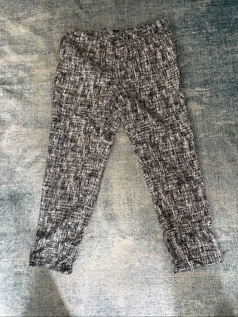 Wildfang Black & White Textured Lounge Pants